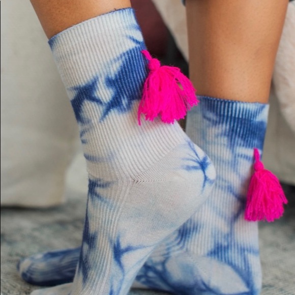 NEW tie dye tassel socks - 2 pairs - Picture 2 of 6